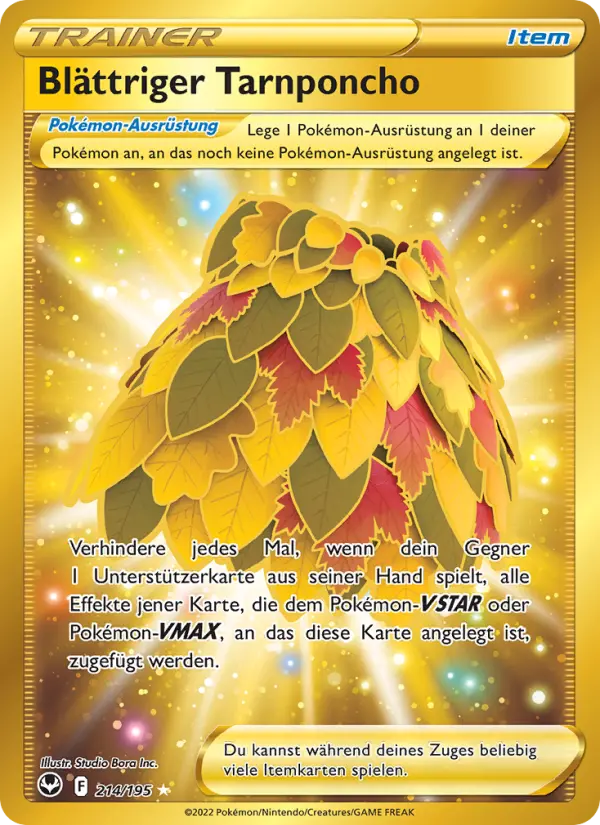 Blättriger Tarnponcho