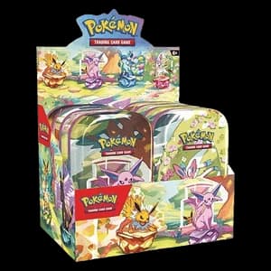 Prismatic Evolutions Mini Tin Display