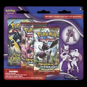 BREAKthrough Three Pack Pin Blisters [Mega Mewtwo X]