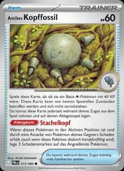 Antikes Kopffossil