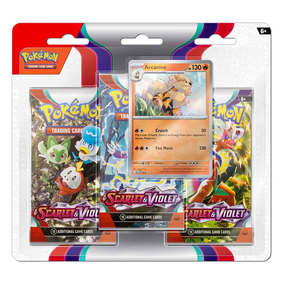 Karmesin & Purpur: Arcanine 3er-Blister