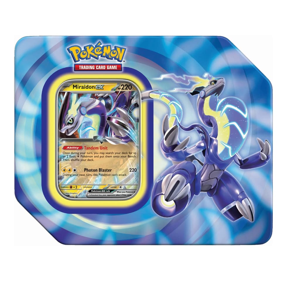 Paldea Legends Tins: Miraidon ex Tin (US Version)