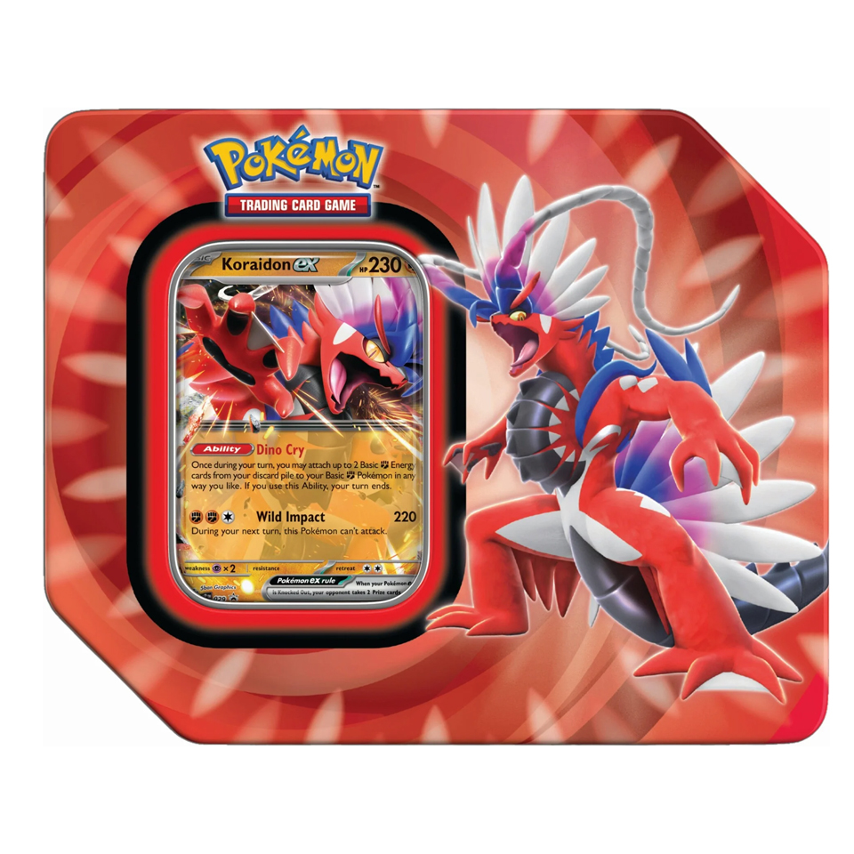 Paldea Legends Tins: Koraidon ex Tin (US Version)