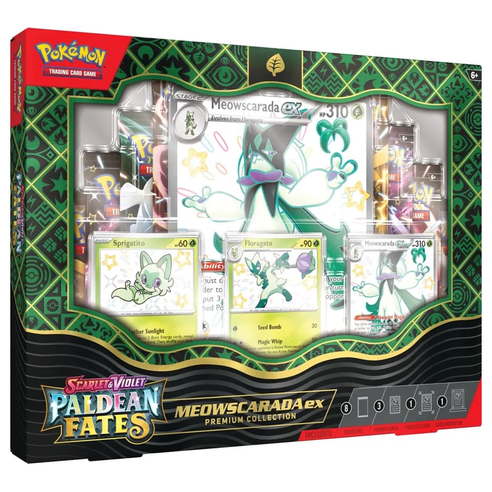 Paldeas Schicksale: Meowscarada ex Premium-Kollektion