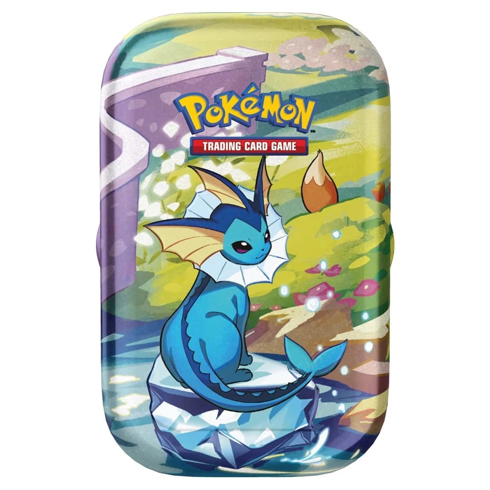 Prismatische Entwicklungen: Vaporeon Mini-Tin