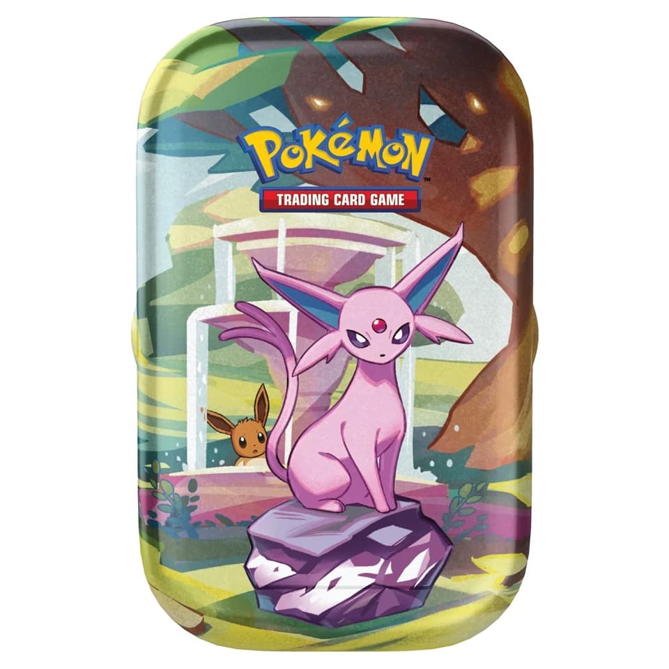 Prismatische Entwicklungen: Espeon Mini-Tin