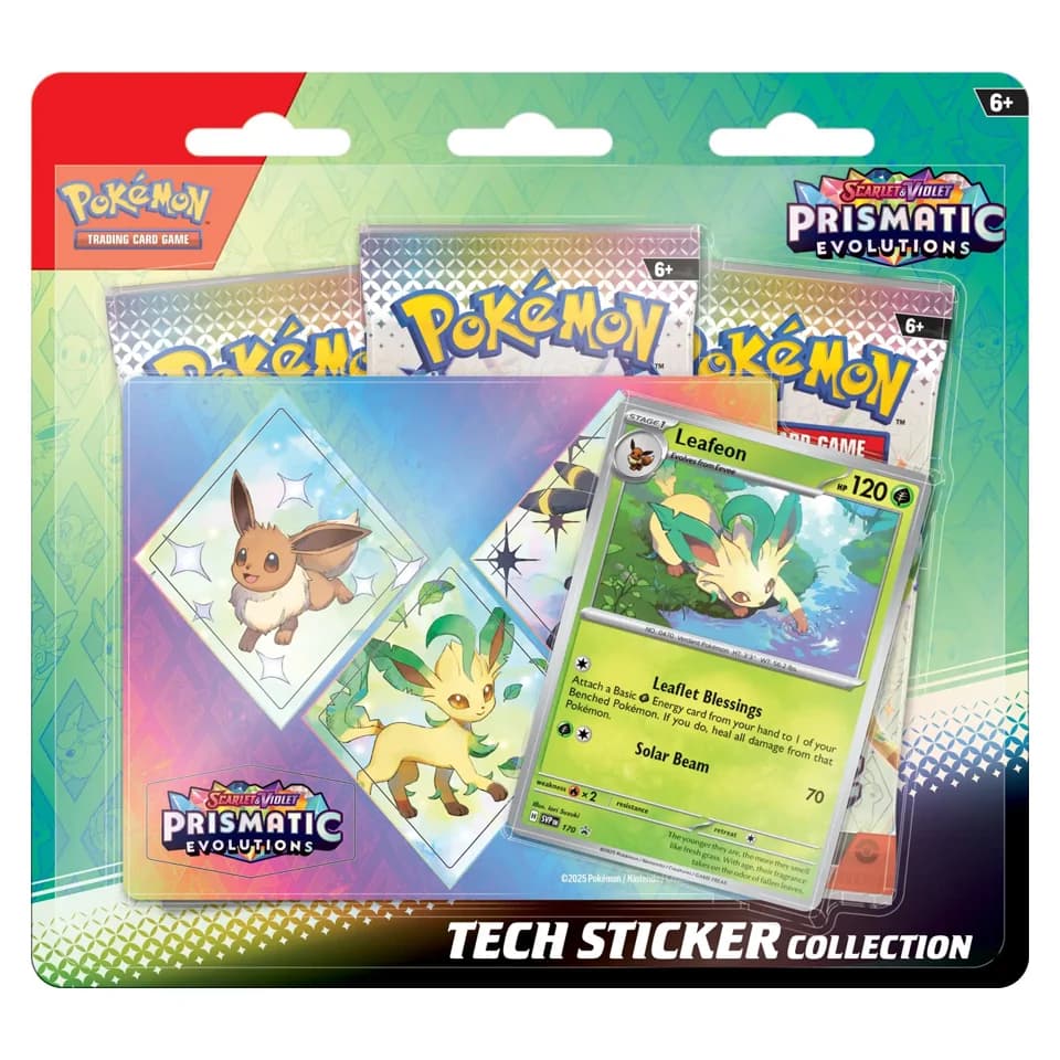 Prismatische Entwicklungen: Leafeon Tech-Sticker-Kollektion