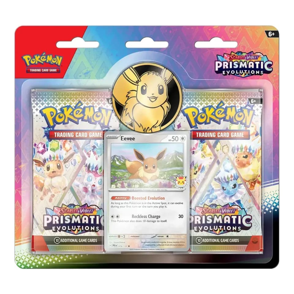 Prismatische Entwicklungen: Pokémon Day 2025 Eevee 2er-Blister