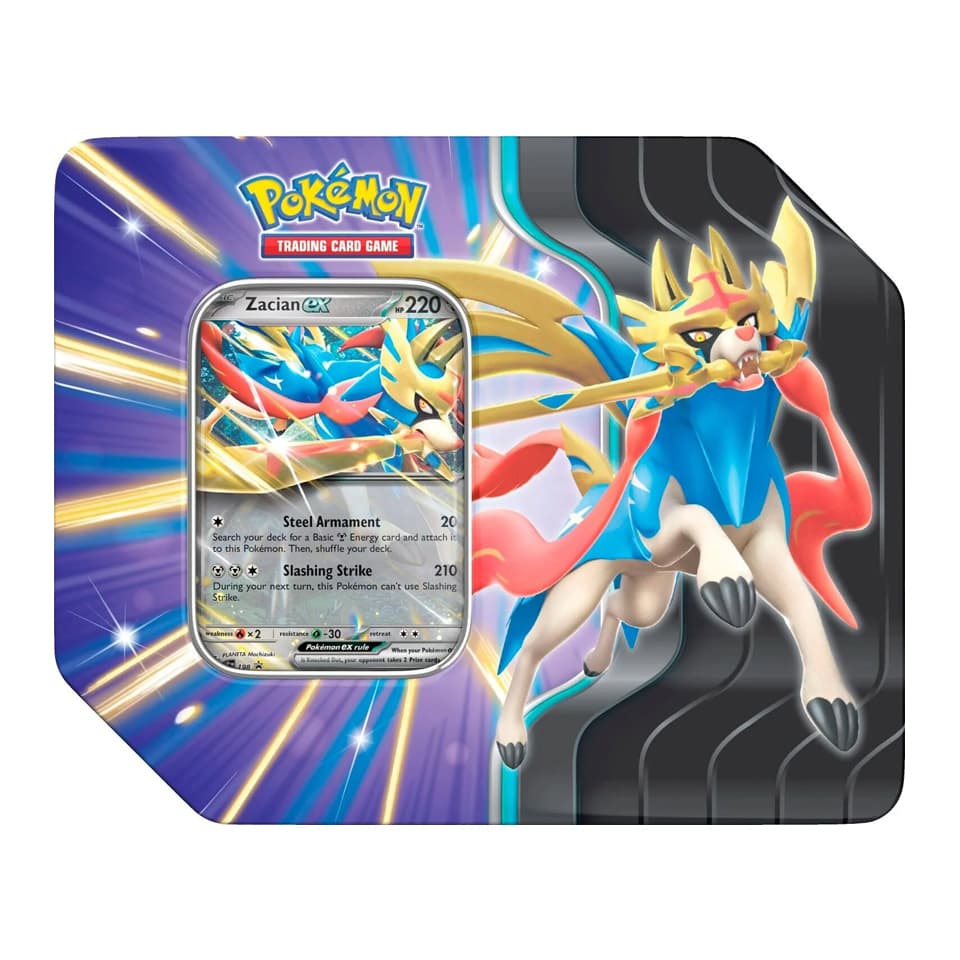 Slashing Legends Tins: Zacian ex Tin (US Version)