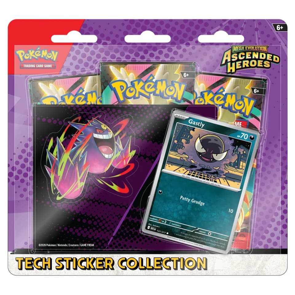 Erhabene Helden: Gastly Tech-Sticker-Kollektion